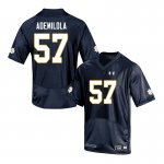 Notre Dame Fighting Irish Men's Jayson Ademilola #57 Navy Under Armour Authentic Stitched College NCAA Football Jersey FJD7899TY